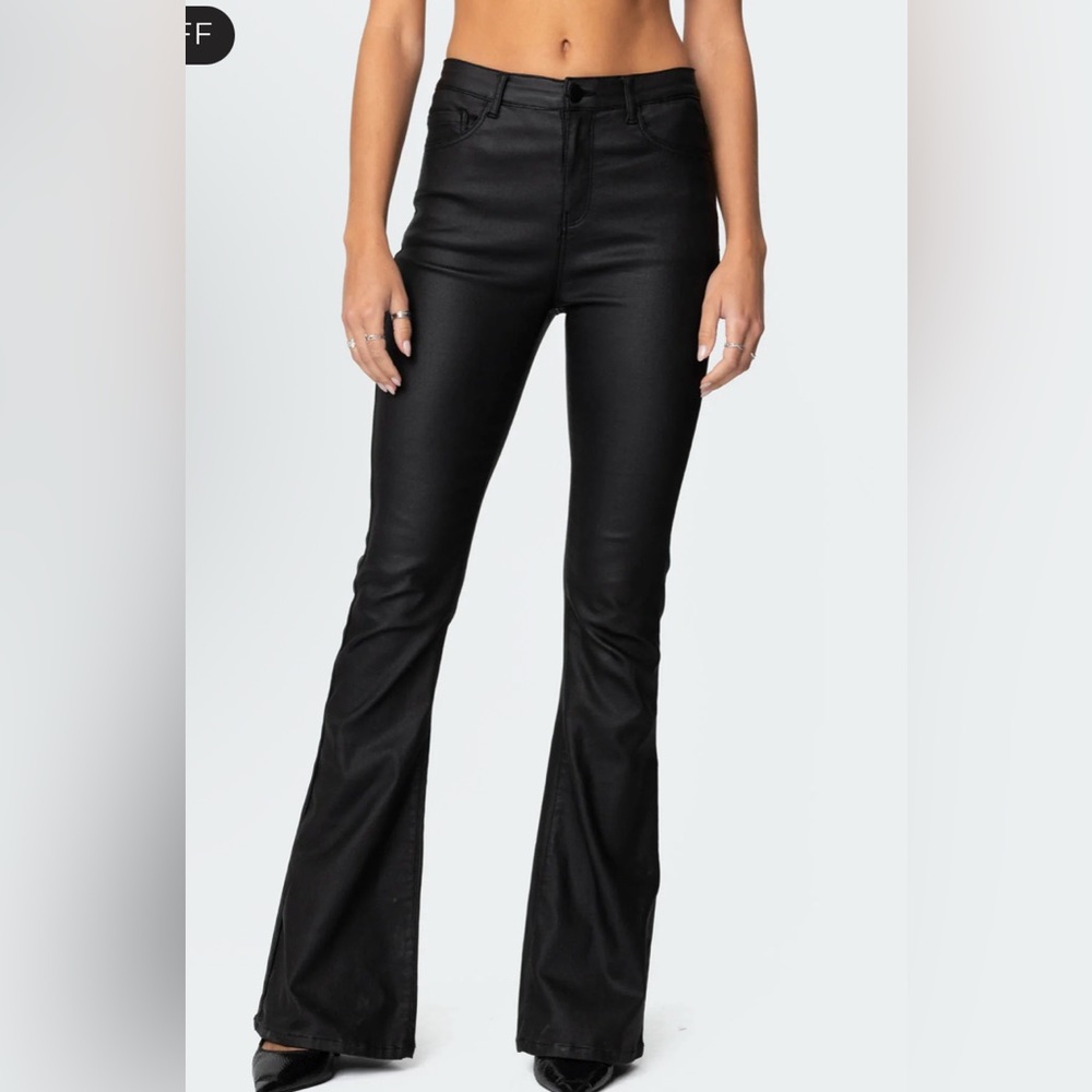 Edikted Midnight Black Flare Pants